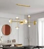 Vienna Orbit Gold Metal Glass 8-Light Chandelier
