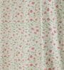 Vienna Pink & Green Cotton 230 GSM  Floral 7 Feet Room Darkening Eyelet Door Curtains (2 Pc)