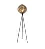 Vienna Tripod Floor Lamp in Black Metal & Glass
