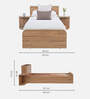 Pure Vienta Single Bed With Storage Headboard Extensions In Brown Color