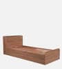 Pure Vienta Single Bed With Box Storage In Brown Finish