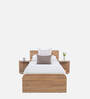 Pure Vienta Single Bed With Storage Headboard Extensions In Brown Color