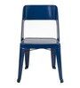 Viet Metal Cafe Chairs in Matte Blue Colour (Set Of 2)