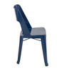 Viet Metal Cafe Chairs in Matte Blue Colour (Set Of 2)