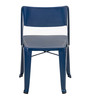 Viet Metal Cafe Chairs in Matte Blue Colour (Set Of 2)