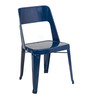 Viet Metal Cafe Chairs in Matte Blue Colour (Set Of 2)