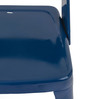 Viet Metal Cafe Chairs in Matte Blue Colour (Set Of 2)