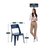 Viet Metal Cafe Chairs in Matte Blue Colour (Set Of 2)