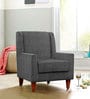 Viga Wing Chair In Charcoal Grey Colour