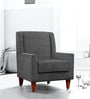 Viga Wing Chair In Charcoal Grey Colour