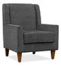 Viga Wing Chair In Charcoal Grey Colour