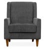 Viga Wing Chair In Charcoal Grey Colour