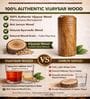 Vijaysar Wooden Tumbler for Herbal Water | Natural Wood Ayurvedic Drinking Glass