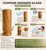 Vijaysar Wooden Tumbler for Herbal Water | Natural Wood Ayurvedic Drinking Glass