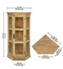 Vilina Mango Wood Corner Cabinet  In Natural finish