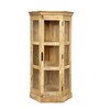 Vilina Mango Wood Corner Cabinet  In Natural finish