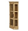 Vilina Mango Wood Corner Cabinet  In Natural finish