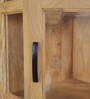 Vilina Mango Wood Corner Cabinet  In Natural finish