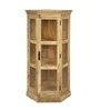 Vilina Mango Wood Corner Cabinet  In Natural finish