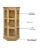 Vilina Mango Wood Corner Cabinet  In Natural finish