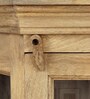 Vilina Mango Wood Corner Cabinet  In Natural finish