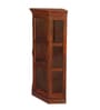 Vilina Mango Wood Corner Cabinet In Honey Oak finish