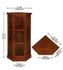 Vilina Mango Wood Corner Cabinet In Honey Oak finish