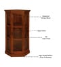 Vilina Mango Wood Corner Cabinet In Honey Oak finish