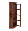 Vilina Mango Wood Tall Corner Cabine In Honey Oak finish