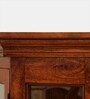Vilina Mango Wood Tall Corner Cabine In Honey Oak finish