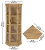 Vilina Mango Wood Tall Corner Cabinet In Natural finish