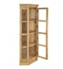Vilina Mango Wood Tall Corner Cabinet In Natural finish