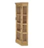 Vilina Mango Wood Tall Corner Cabinet In Natural finish