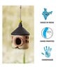 Village Cottage Brown Terracotta Bird House