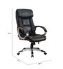 Vin Leatherette Ergonomic Chair In Black Colour