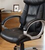 Vin Leatherette Ergonomic Chair In Black Colour
