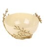 Vincent Glass Bowl in cream & Gold