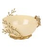 Vincent Glass Bowl in cream & Gold