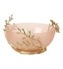 Vincent Glass Bowl in Peach & Gold