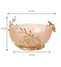 Vincent Glass Bowl in Peach & Gold