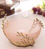 Vincent Glass Bowl in Peach & Gold