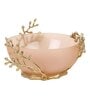 Vincent Glass Bowl in Peach & Gold