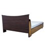 Vincent King Size Bed With Storage In Teak & Walnut Finish