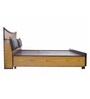 Vincent King Size Bed With Storage In Teak & Walnut Finish