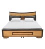 Vincent King Size Bed With Storage In Teak & Walnut Finish
