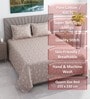 Vine Floral 400 TC Cotton Queen Size Flat Bedsheet With 2 Pillow Covers