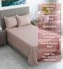 Vine Floral 400 TC Cotton Single Bed Size Flat Bedsheet With 2 Pillow Covers