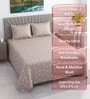 Vine Floral 400 TC Cotton Superking Size Flat Bedsheet With 2 Pillow Covers