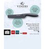 Viners Assure 3.5  Stainless Steel Paring Soft Grip Handle Safety Kitchen Knife, Black