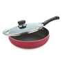 Zest Non-Stick Induction Base 3 Mm Deep Fry Pan With Lid, 24 Cm